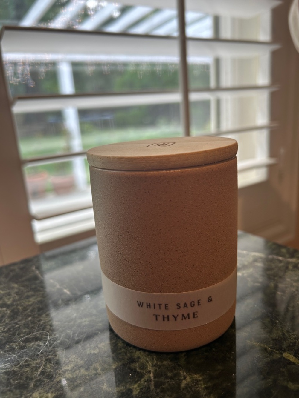 Threshold White Sage & Thyme Soy Ceramic Candle - Beige